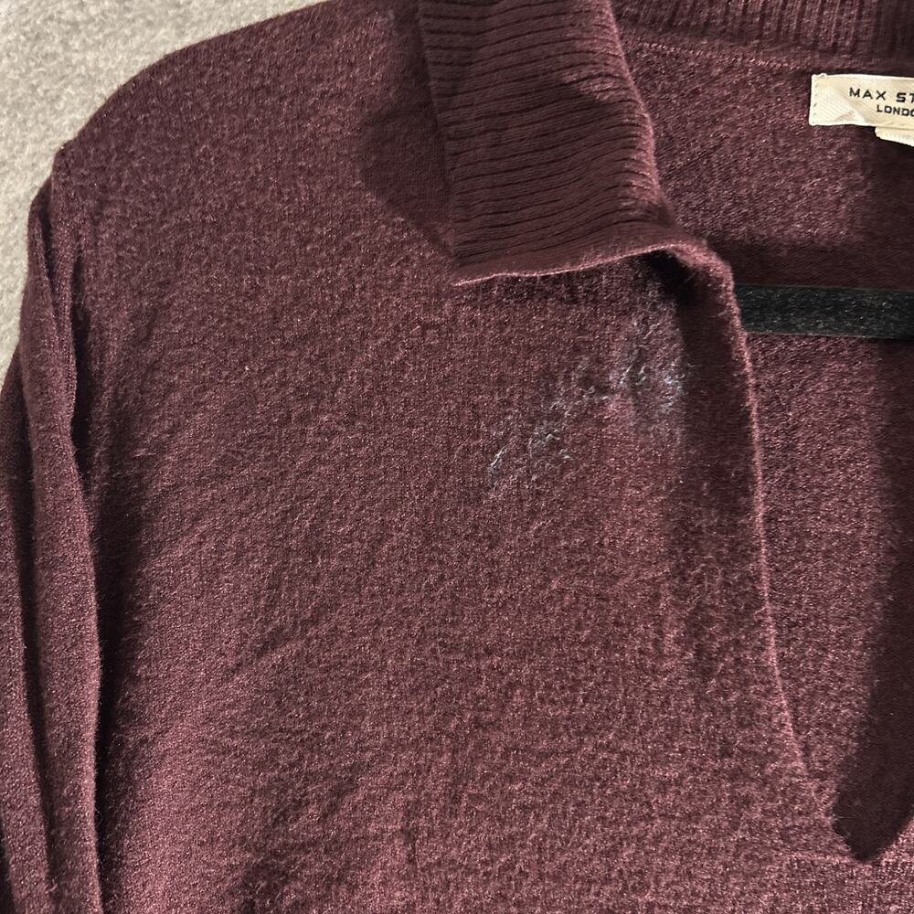 Max Studio Large Sweater Maroon - Picture 3 of 5
